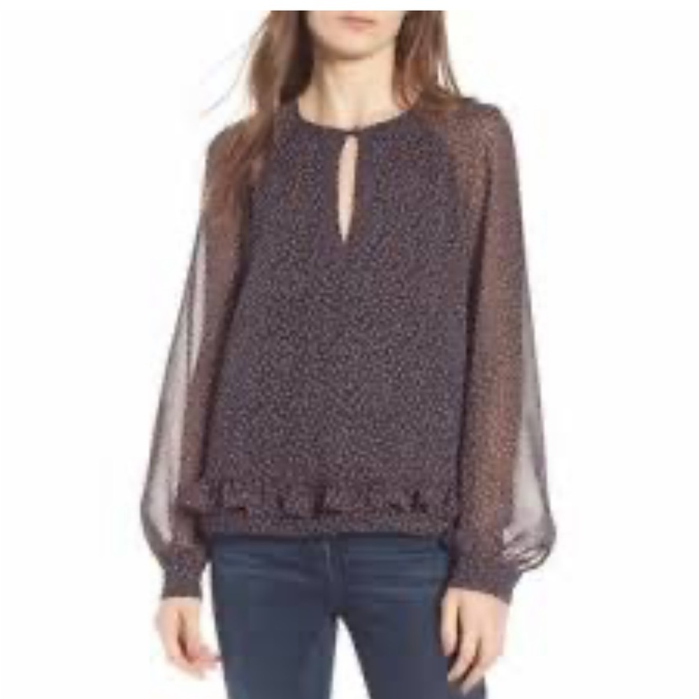 Rebecca Minkoff Black Sheer Blouse